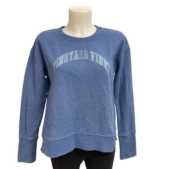 VINEYARD VINES WOMEN’s‎ LOGO SWEATSHIRT blue size XS - Picture 1 of 8